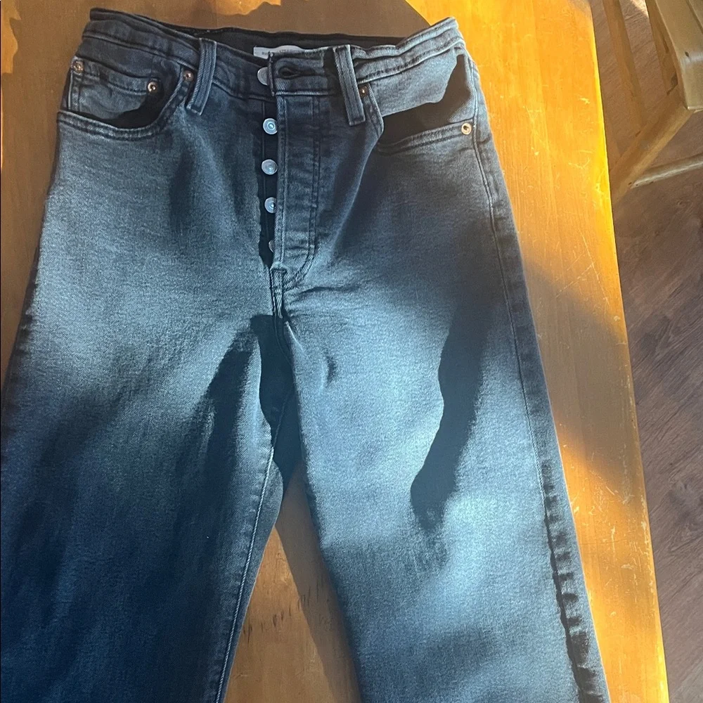 Levi’s Ribcage Straight Ankle Jeans - Women’s 27x27 - Black - ankle cut - Picture 1 of 8